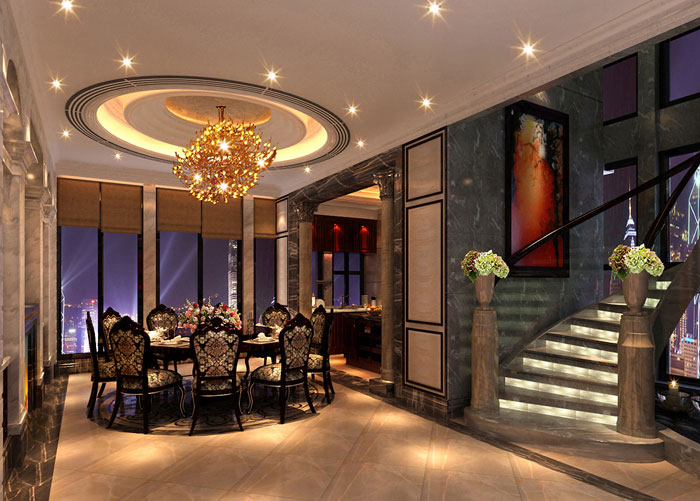 集團公司辦公室樓梯裝修設(shè)計效果圖