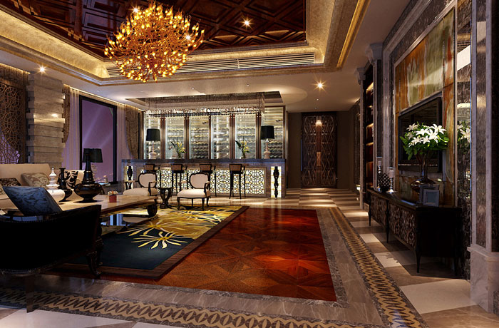 集團公司辦公室酒吧前臺裝修設(shè)計效果圖