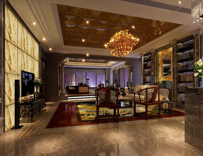 集團公司董事長辦公室裝修設(shè)計效果圖