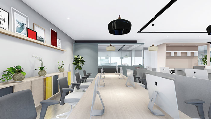 保險公司辦公室辦公區裝修設計效果圖