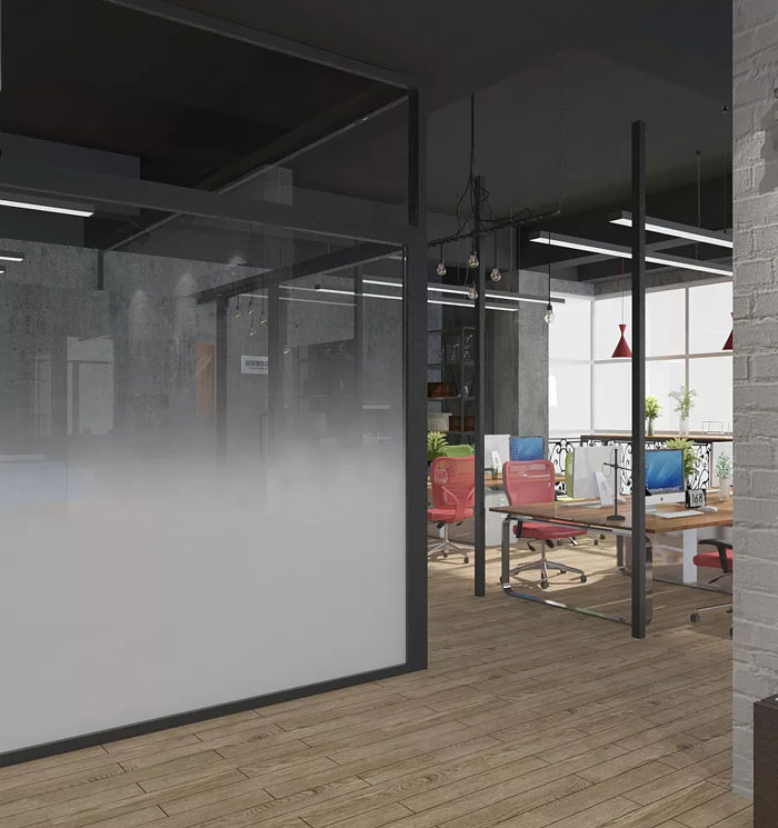 工業風辦公室進門區裝修設計效果圖