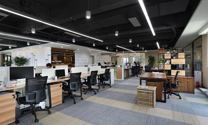 機電公司辦公室辦公區裝修設計實景圖