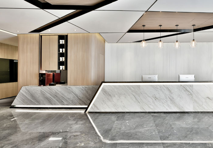 聯(lián)合辦公大樓前臺裝修設計效果圖