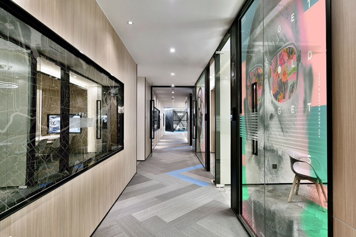 聯(lián)合辦公大樓走廊裝修設計效果圖