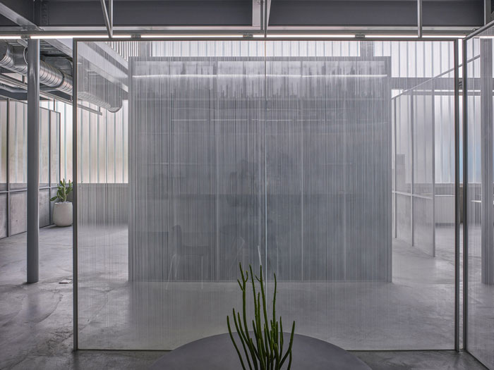 廠房辦公室前臺背面裝修設計效果圖