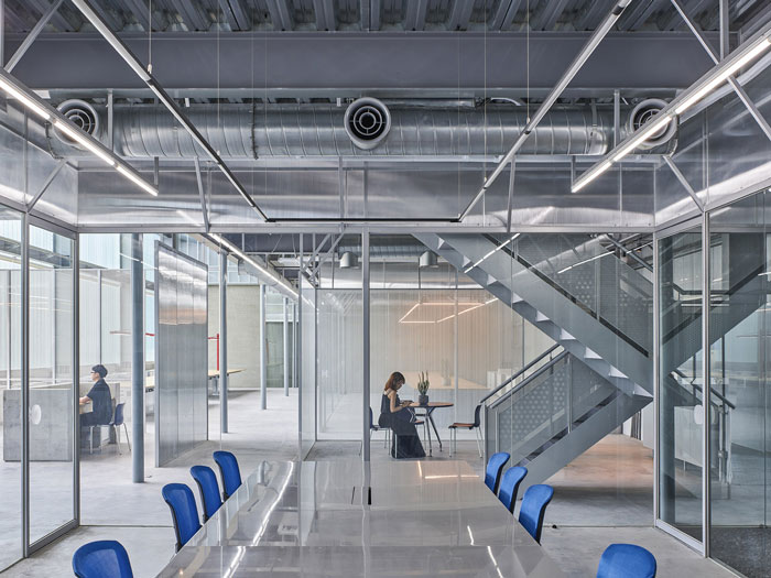 廠房辦公室會議區域裝修設計效果圖