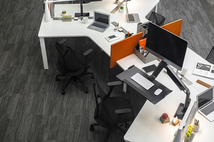 智慧辦公室辦公桌裝修設計效果圖