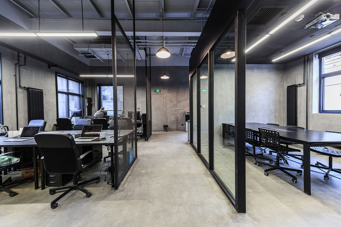 鋼結構舊廠房辦公室辦公區裝修設計效果圖