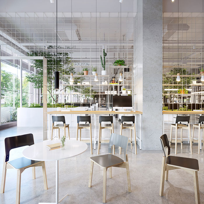 家居公司辦公室休息區裝修設計效果圖