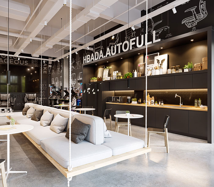 家居公司辦公室茶水間裝修設計效果圖