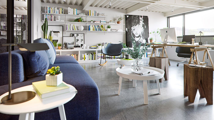 家居公司總經理辦公室裝修設計效果圖