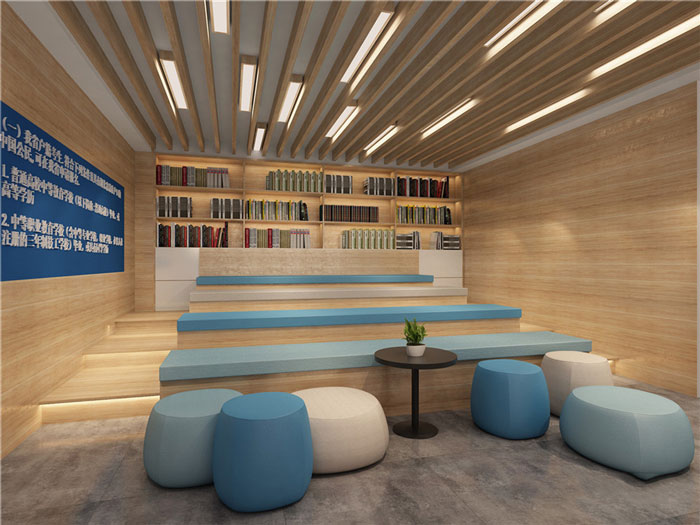 培訓學校辦公室閱讀區裝修設計效果圖