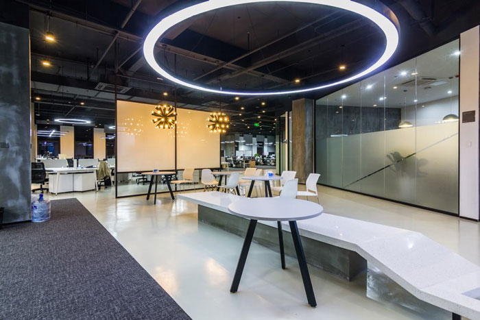 基地辦公室辦公區裝修設計效果圖