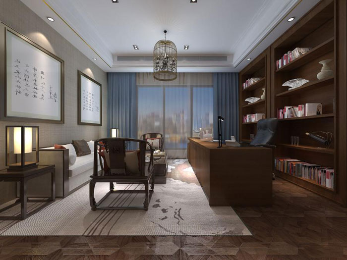 杭州中式總經(jīng)理辦公室裝修設(shè)計效果圖