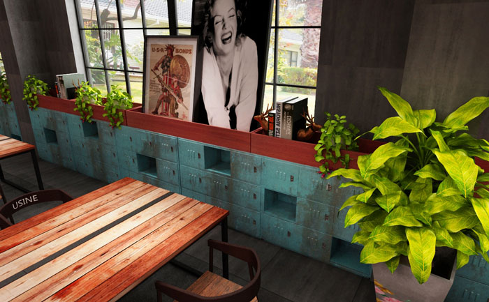 服飾公司辦公室辦公區綠植裝修設計效果圖