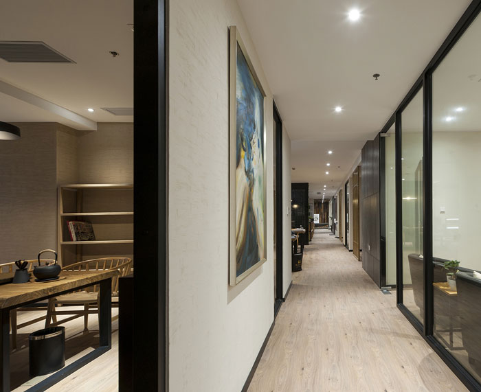 新中式辦公室過道裝修設計效果圖