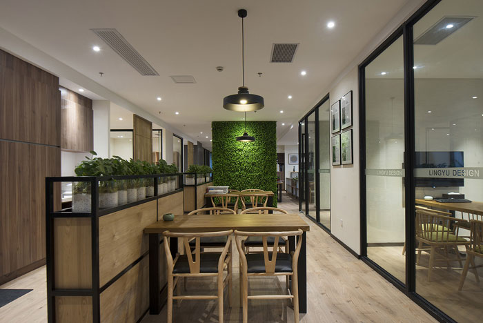 新中式辦公室洽談區裝修設計效果圖