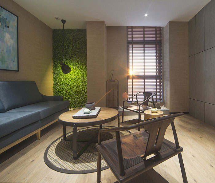 新中式總經理辦公室裝修設計效果圖