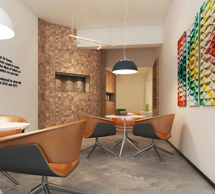 舊辦公室樣品區接待改造裝修設計效果圖