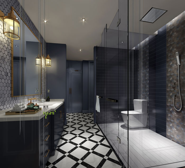 愛情酒店客房洗手間裝修設(shè)計效果圖