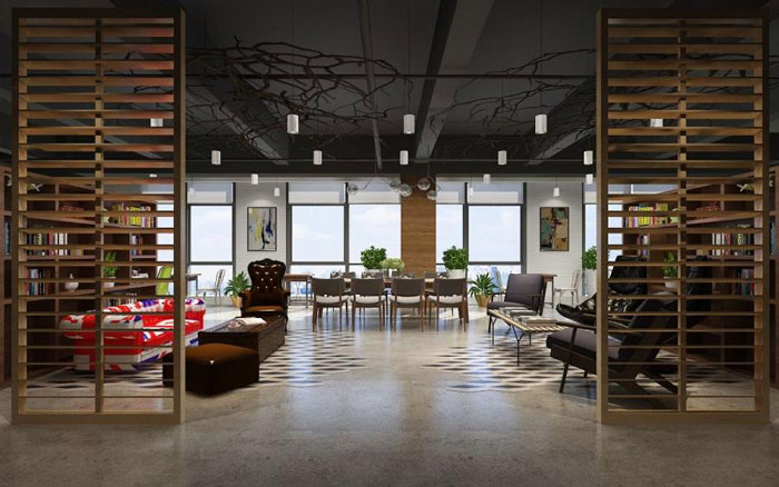 杭州良渚辦公室閱讀區裝修設計效果圖