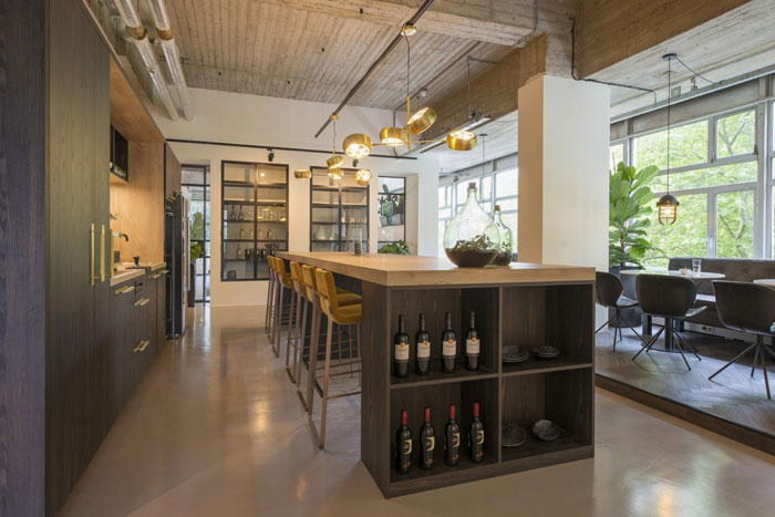 印刷公司辦公室吧臺裝修設(shè)計效果圖