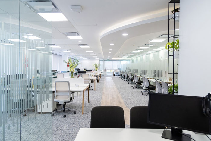 美容公司辦公室辦公區(qū)裝修設計效果圖