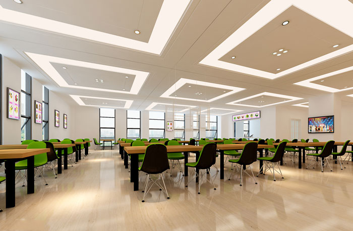 企業孵化器辦公室食堂裝修設計效果圖