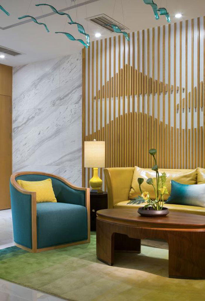 杭州近江辦公室前臺局部裝修設計方案