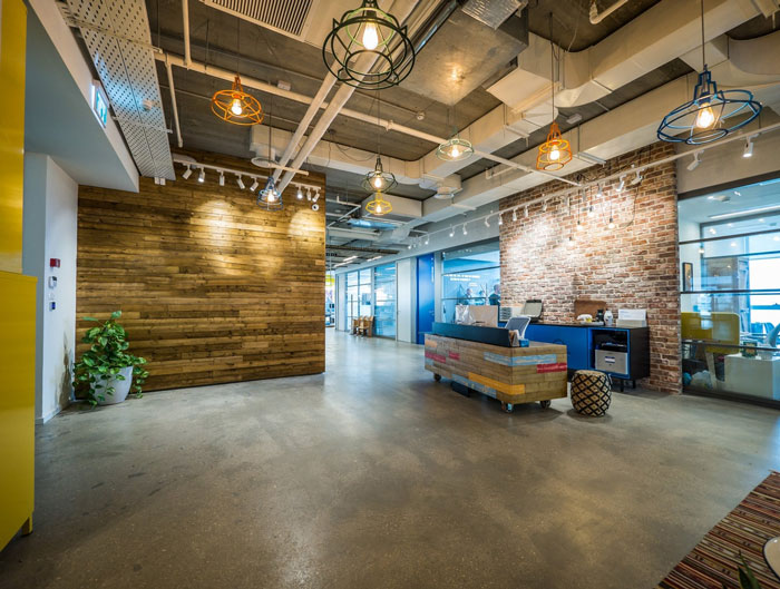 軟件公司辦公室前臺裝修設計實景圖