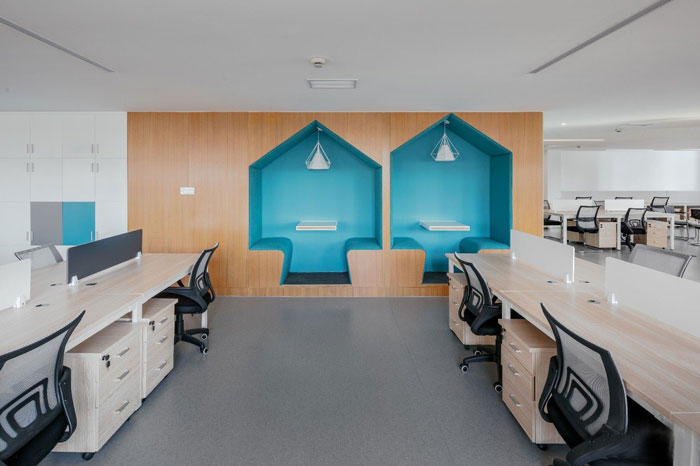 生物公司辦公室二樓辦公區裝修設計效果圖