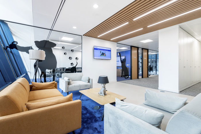 寵物醫院辦公室接待區裝修設計效果圖