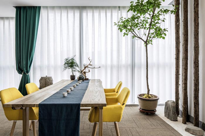 環保總經理辦公室品茶區裝修設計效果圖