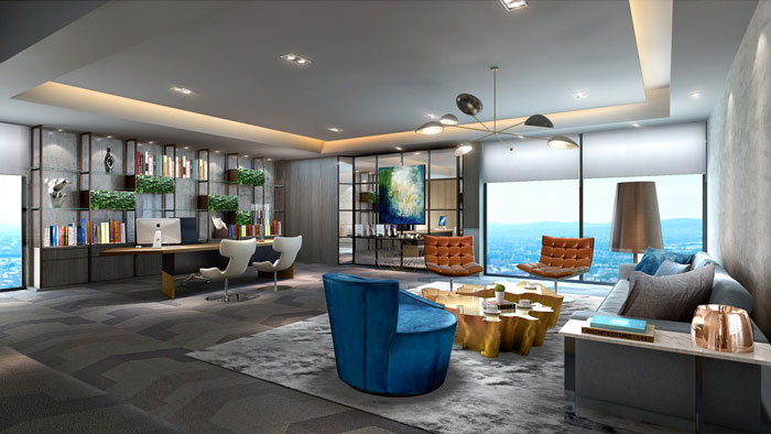 辦公空間總經理辦公室裝修設計效果圖