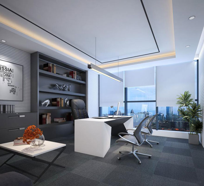 現(xiàn)代風(fēng)格總經(jīng)理辦公室裝修設(shè)計效果圖