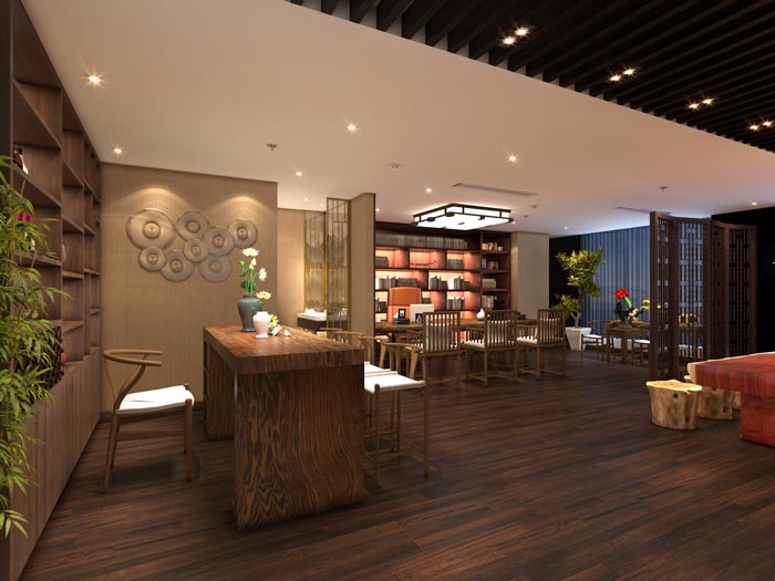 古典辦公室進門區(qū)域裝修設計效果圖