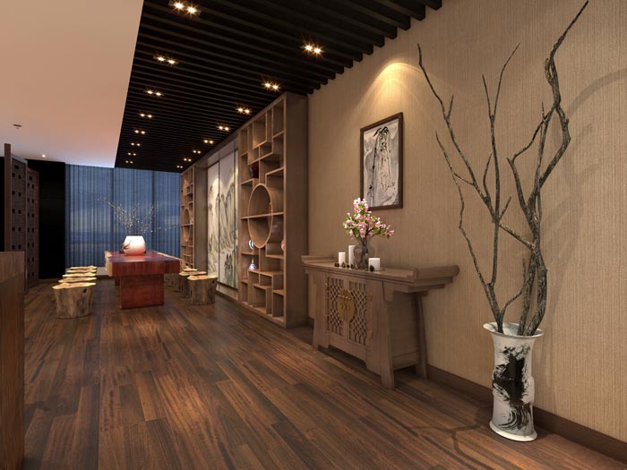 古典辦公室接待區(qū)域裝修設計效果圖