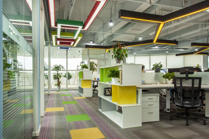 杭州閘弄口辦公室辦公過道裝修設(shè)計(jì)效果圖