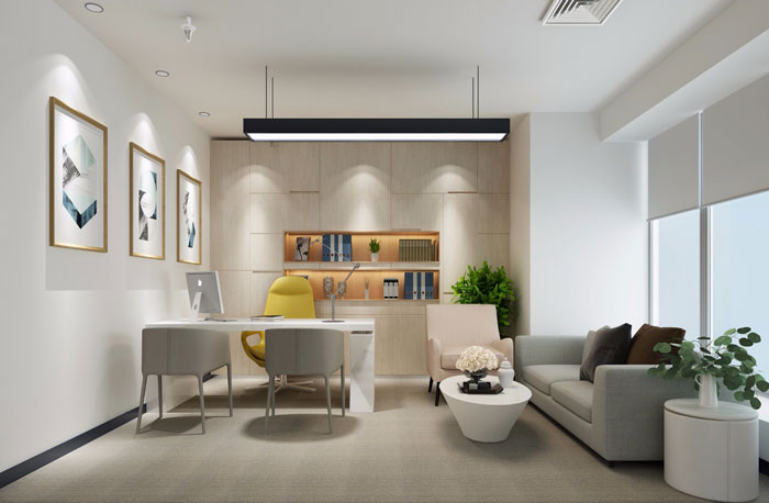 北歐風格總經(jīng)理辦公室裝修設計效果圖