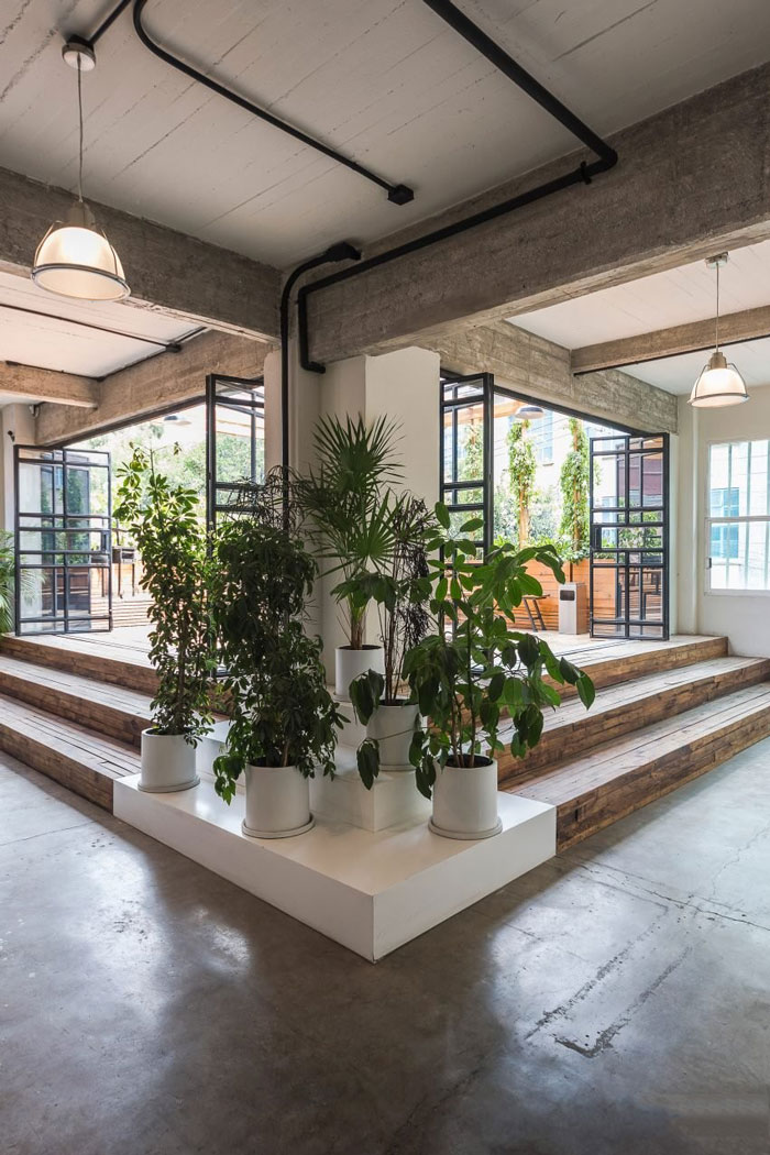 工廠辦公室天臺入口改造裝修設計效果圖