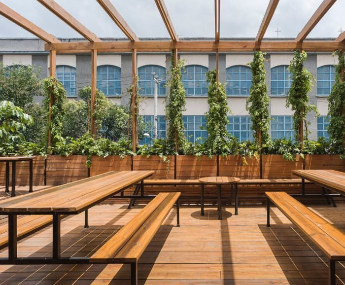 工廠辦公室天臺改造裝修設計效果圖