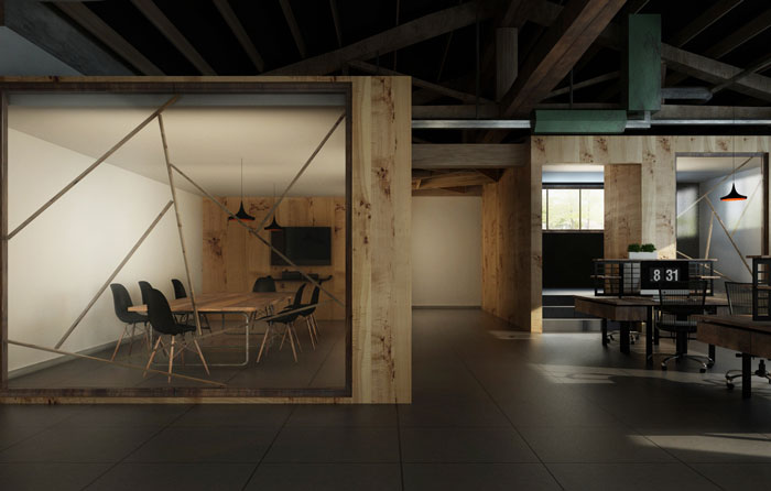 小廠房辦公室會議室裝修設計效果圖