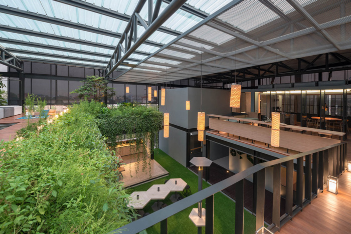 廠房寫字樓中庭裝修設(shè)計方案效果圖