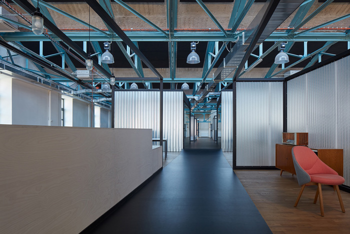 電商企業辦公室前臺裝修效果圖