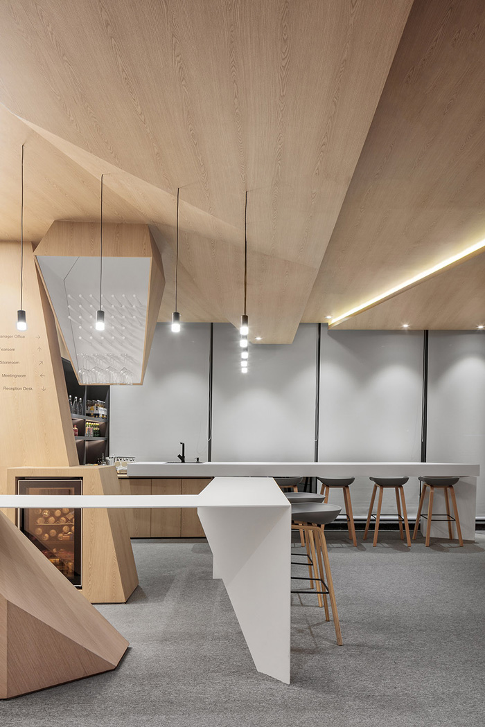 寫字樓辦公室吧臺裝修設計效果圖