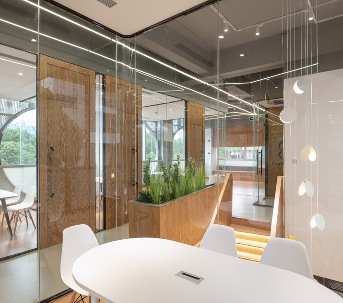 編程培訓(xùn)機構(gòu)二樓接待裝修設(shè)計效果圖