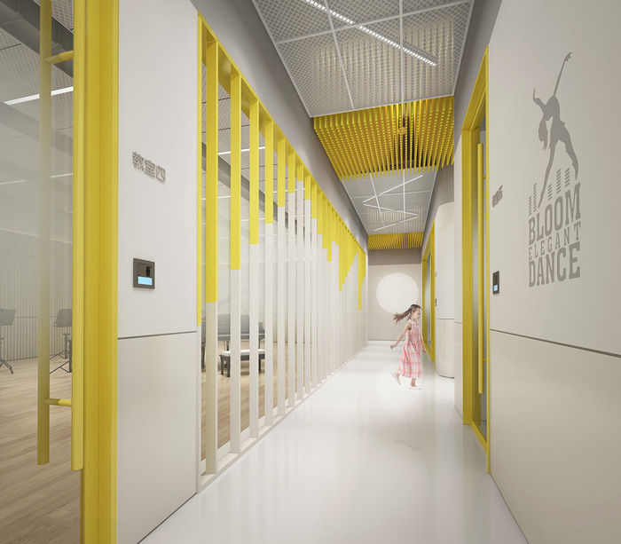 藝術學校過道裝修設計效果圖