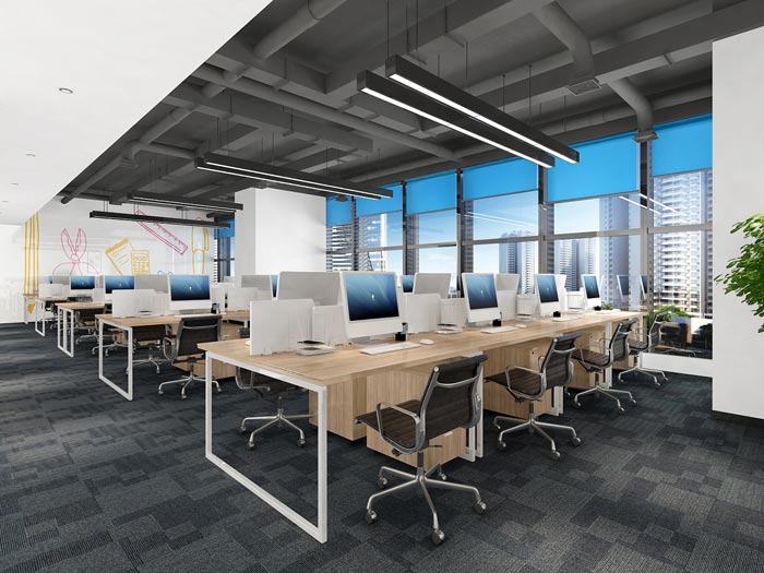 文具公司辦公室辦公區裝修設計效果圖