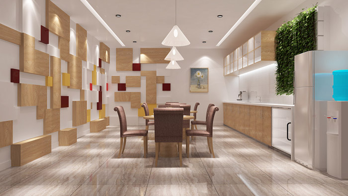 簡約中式辦公室茶水間裝修設(shè)計效果圖