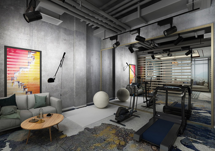 新中式辦公室休閑區裝修設計